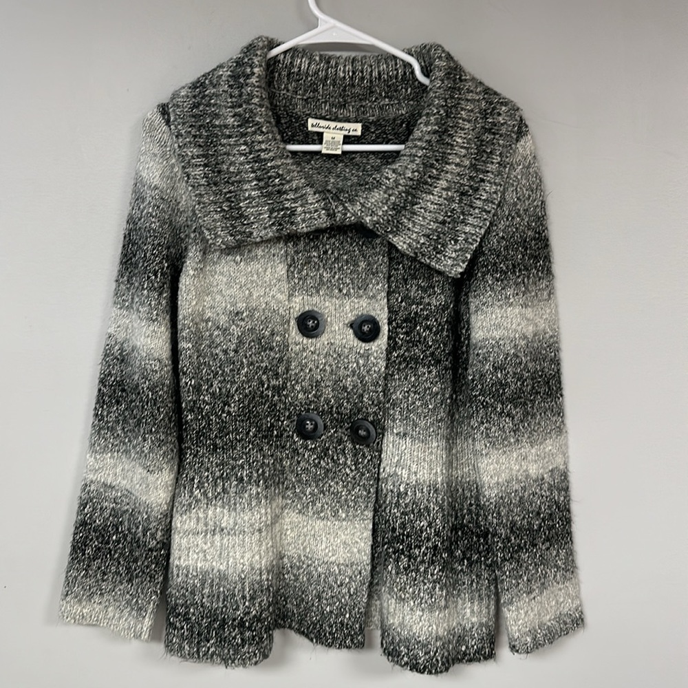 Telluride Clothing Co Sweater Cardigan Double Breasted Large Collar Size M